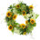 26" Assorted Hydrangeas And Sunflowers Arranged On A Wreath