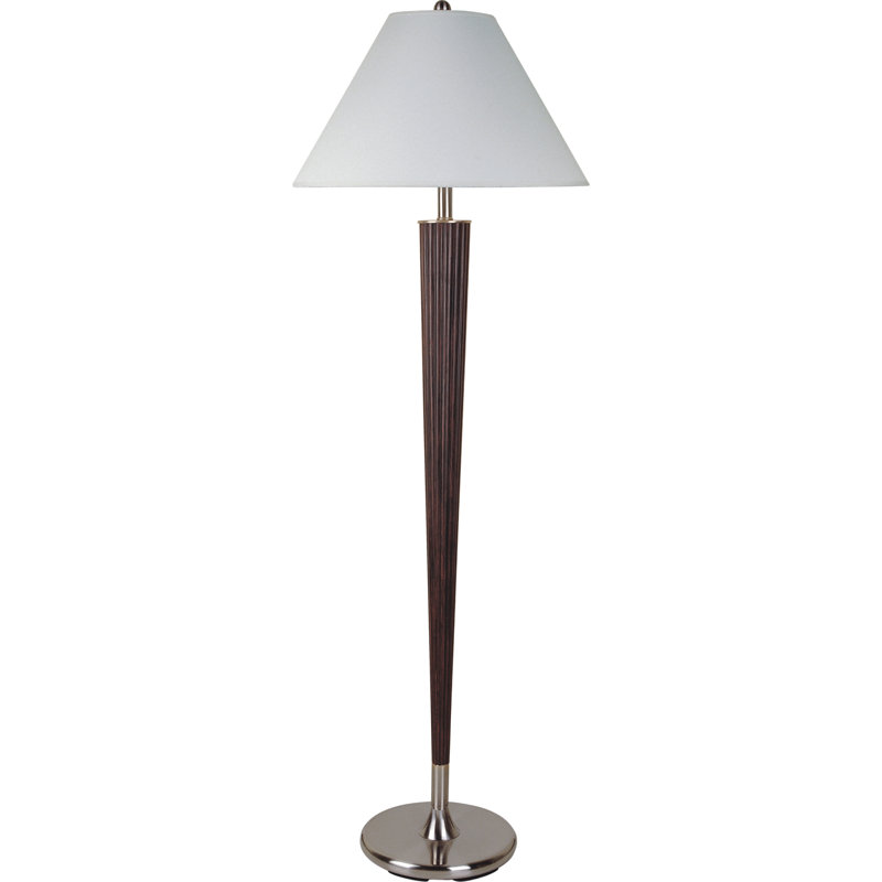 Aquisha 58.5'' Brown Traditional Floor Lamp