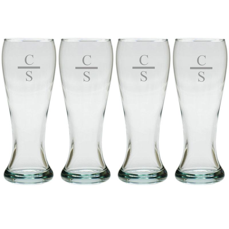 16oz. Handmade Pint Glass Set, Yes, H Divide