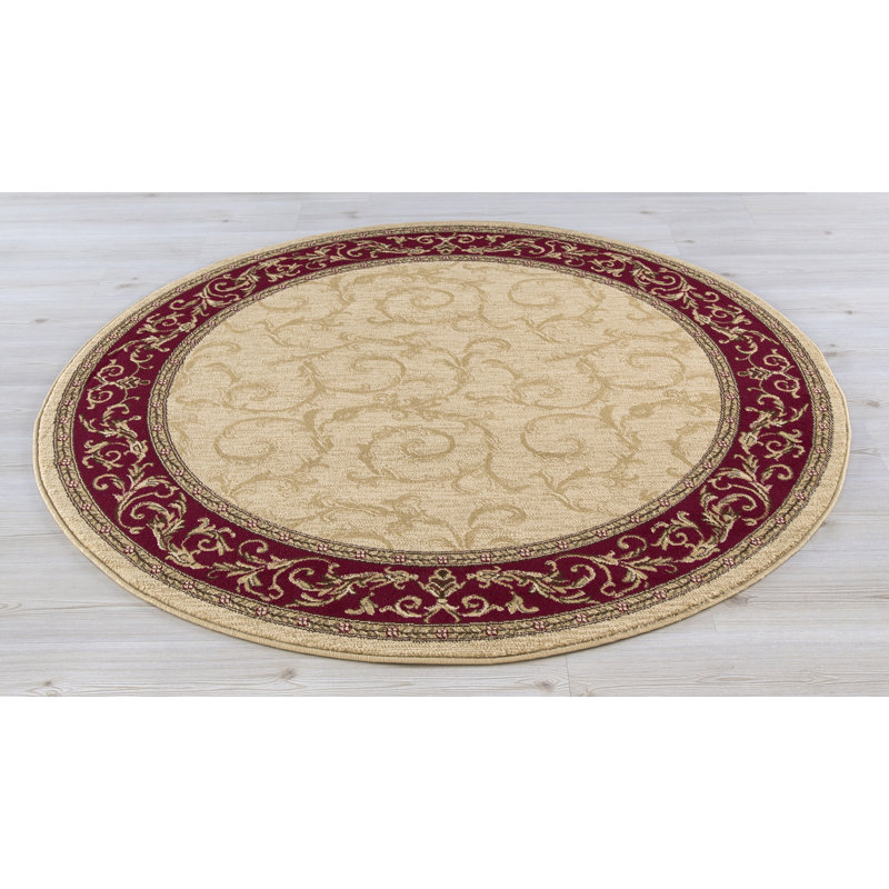 Tapis rond ivoire Gem Veronica, Rond 5 pi 3 po