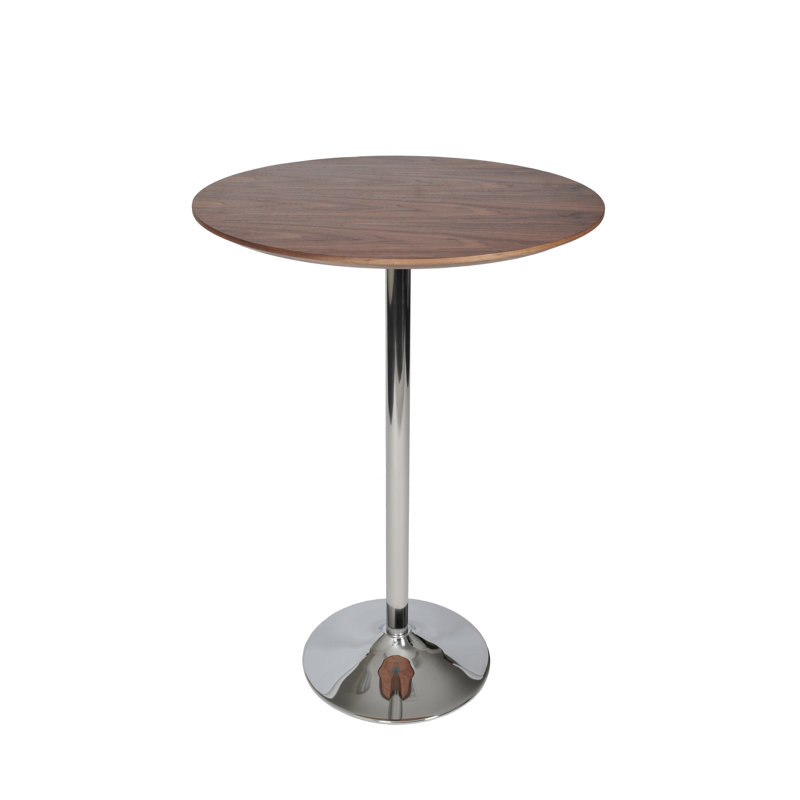 Mix Pub Modern Bar Table – Contemporary Bar-Height Table in Wood Finish - Pub Table - Wood Bar Table - Walnut Brown Wood Veneer 