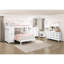 Table de chevet blanche 1pc avec tiroir de rangement et tablette inférieure