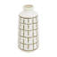 Vase de table cylindrique en céramique 12 "ivoire et doré