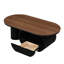 Table basse de luxe industrielle 46,06 po, tiroir de rangement et table centrale en métal noir pour espace de vie, pièce d'option à installation rapide stable, assemblage