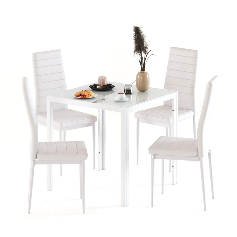Emmyrose Upholstered Dining Chair（Set of 2）, White