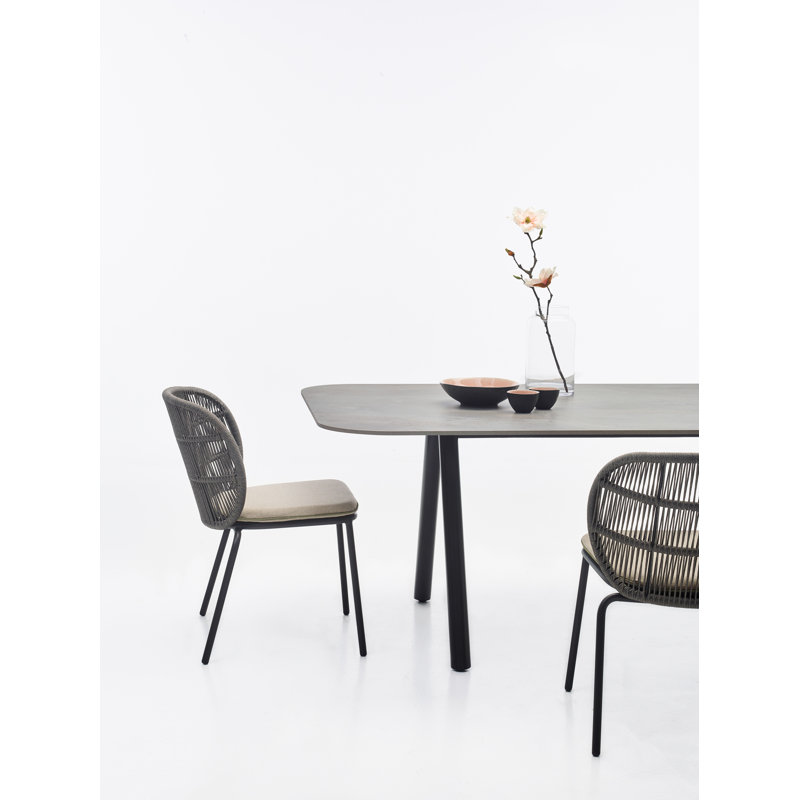 Kodo Outdoor Dining Table, Flint, Fossil Gray, 30'' H x 83'' W x 39'' D