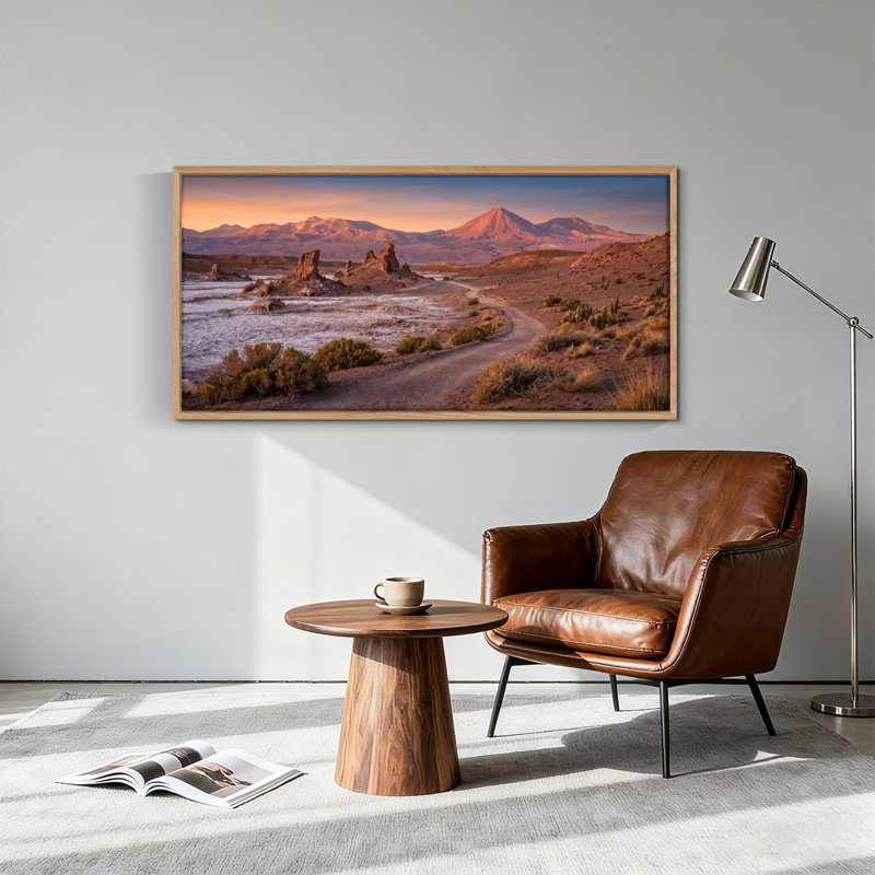 Tableau encadré sur toile représentant un paysage désertique (1 pièce), 122 x 61 cm, 48 x 24 pouces