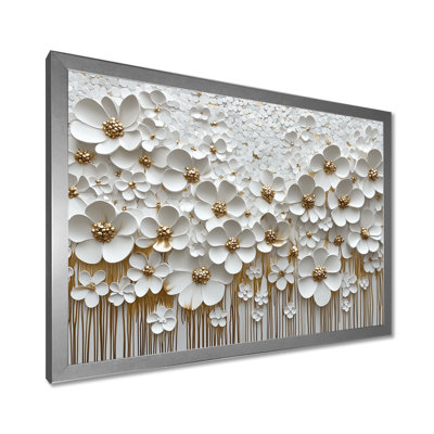Art mural sur toile Mushro Wildflower Pure Cream Bloom IV - Wildflowers