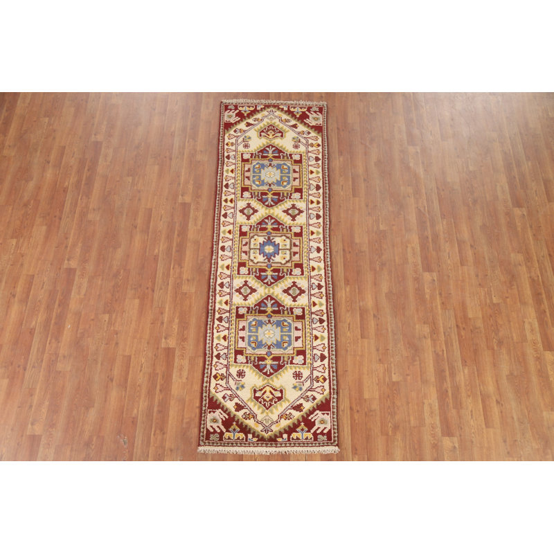 Tapis de couloir traditionnel en laine fait à la main 3 x 8 po