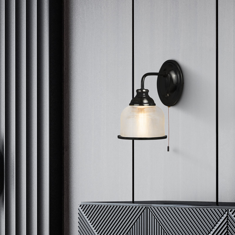 Asner Armed Sconce, Matt Black
