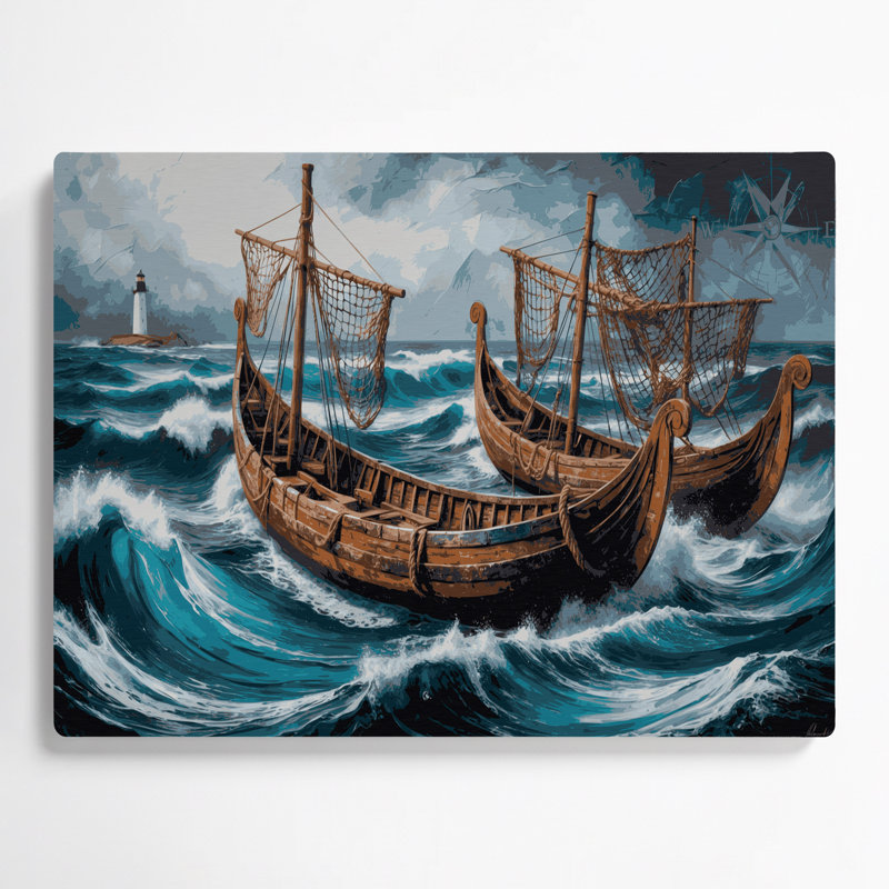 Art mural nautique scandinave maritime gris en métal, H 11 po x l 14 po