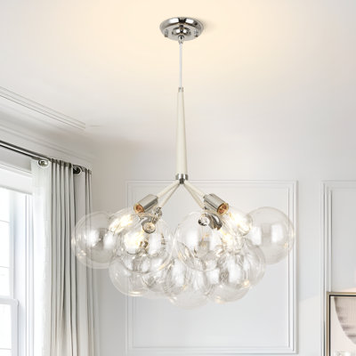 Luminaire suspendu moderne blanc 4 lumières Hader