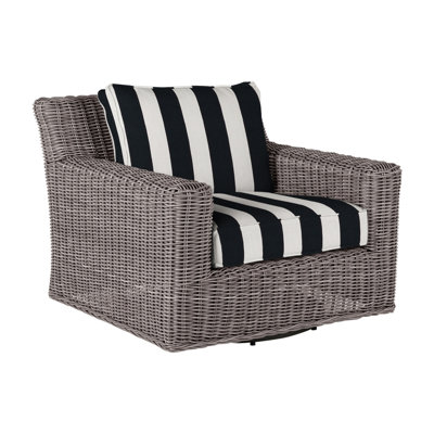 Chaise longue rotative en résine tressée rustique tissée rustique N-Dura (sans haut-parleur)