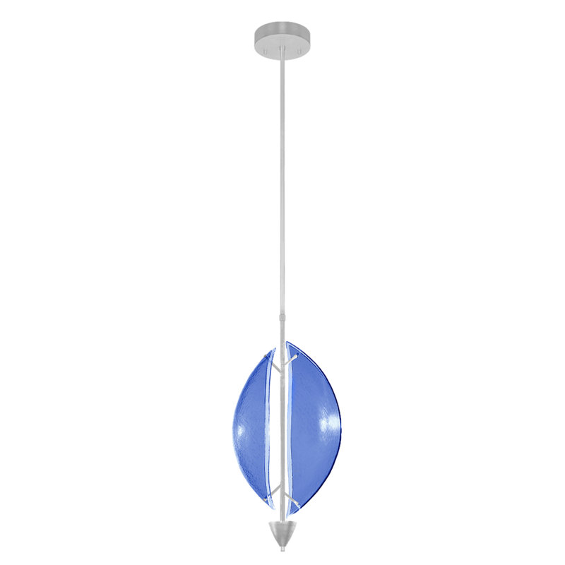 Embark 1 - Light LED Pendant, Blue, Standard Silver Leaf