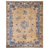 Antique Chinese Floral Medallion Design Room Size Peking Rug