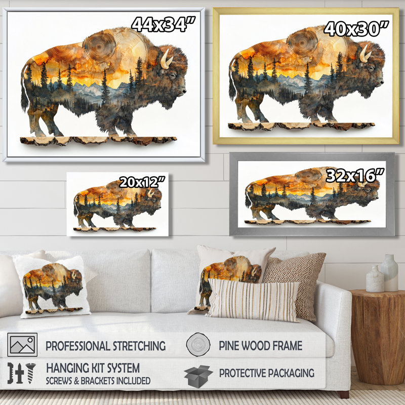 Marlania I - Animals Large Wall Art, Cadre simple, H 34 po x l 44 po, Noir, noir, noir, noir