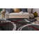 Weekes Performance Area Rug in Gray/Red/Black