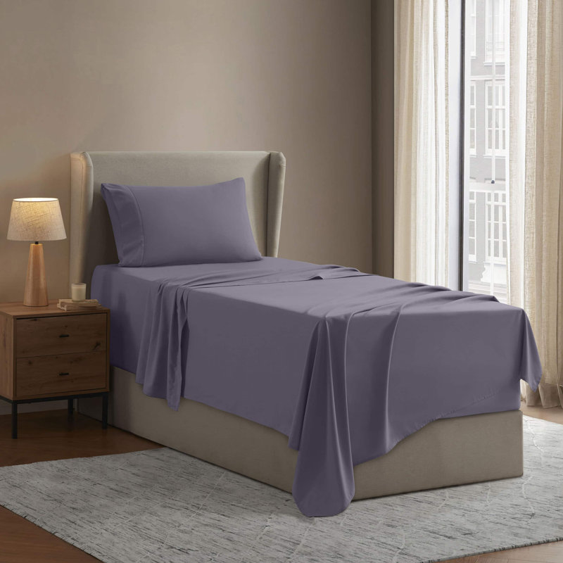 Luxury Collection Classic Smooth Thread Sheet Set, Galaxy Purple, Twin XL