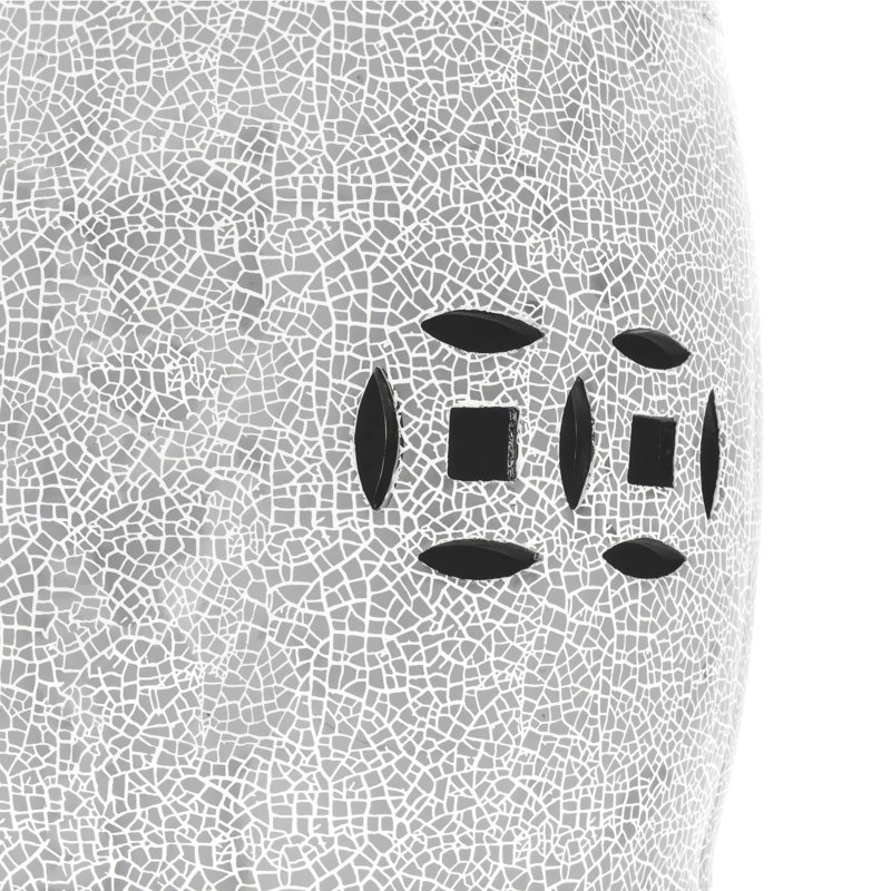 Tabouret de jardin Moquillaza, Argent / noir