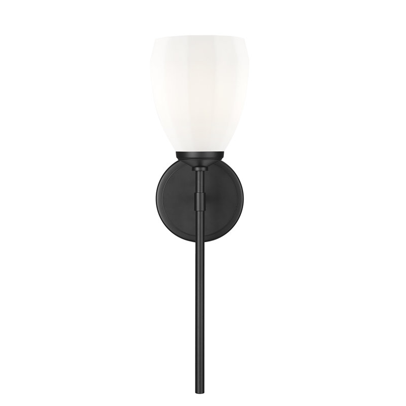 Matheny 1 Light Wall Sconce, Matte Black