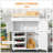 Rolling Kitchen Island with Wine Rack and Storage, Durable and Mobile for Modern Kitchens