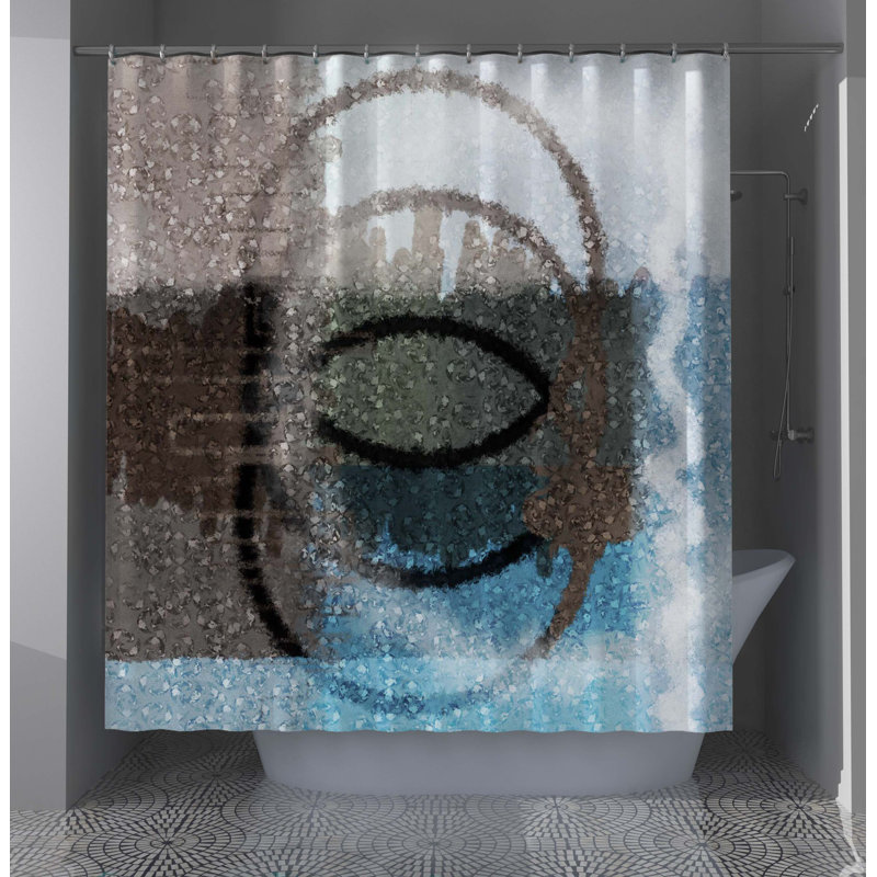 Rideau de douche à motif abstrait Lalise