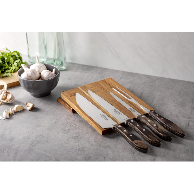 Tramontina BBQ Churrasco 5 Piece Stainless Steel Knife Block Set