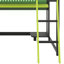 Lit mezzanine en bois avec bureau-879620465
