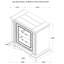 Table de chevet 2 tiroirs Mckinney avec double USB rétro blanc