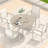 All - Weather Outdoor Round Table For 4 6, With Adjustable Umbrella Hole Garden, Deck, Poolside. Quality Construction Bent Legs, Hand Polished Finish, And Quick Assembly Instructions-1241879272