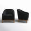 Fauteuil demi-tonneau rembourré avec pieds en bois massif Berklie-20224842