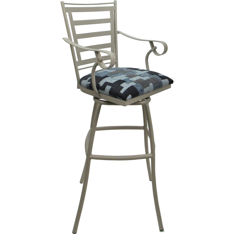 Siège d'extérieur 34 po avec accoudoirs, Marine, Beige