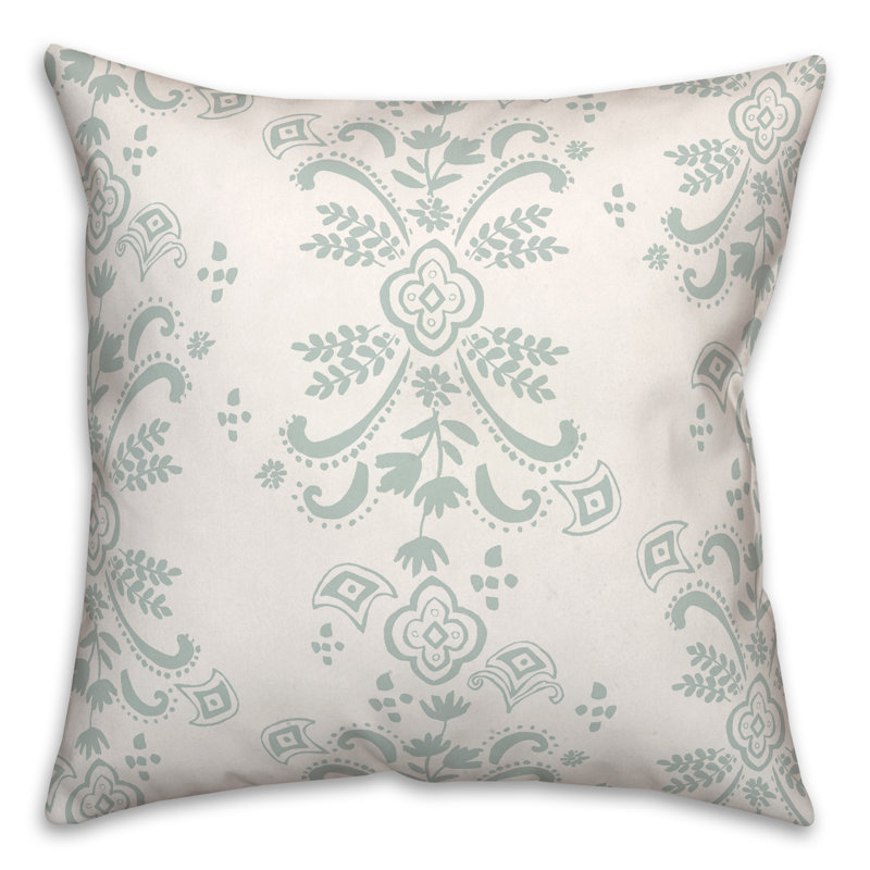 Coussin Floral, Bleu
