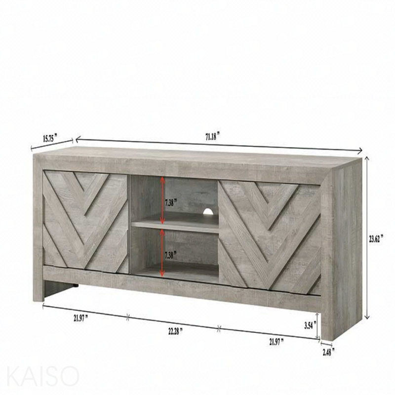 Meuble télé 1pc, Gris