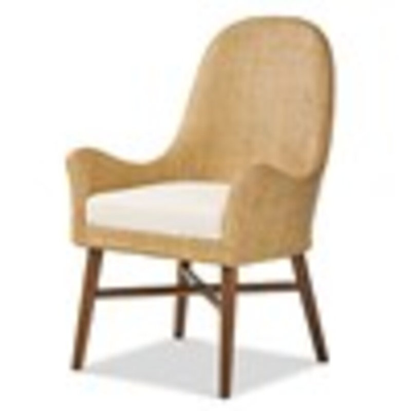 Upholstered Arm Chair, Maya Cyan