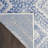 Geometric Blue/White Area Rug-711749328