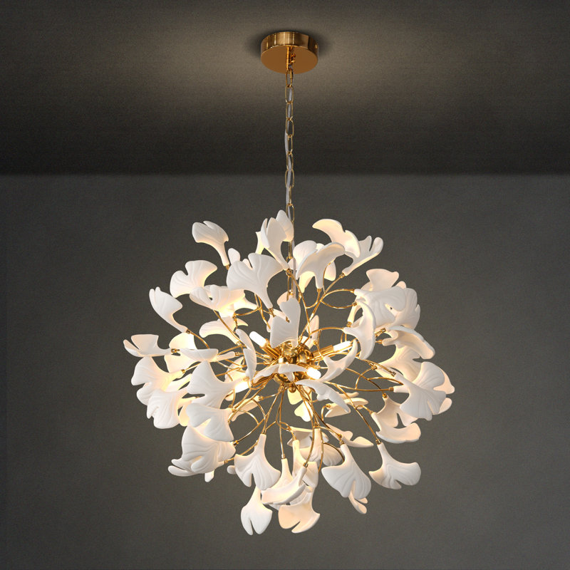 6 - Light 23.6'' Sputnik Chandelier Ginkgo Chandelier, 6 Lights