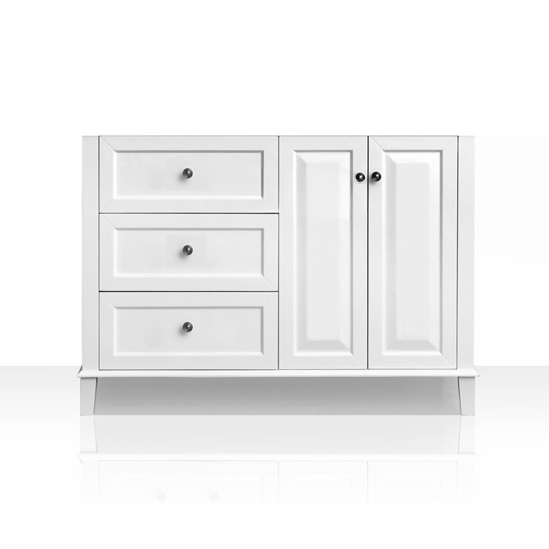 Hannah 47'' Bathroom Vanity Base Only in White