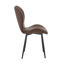 Ensemble de 4 chaises de salle à manger en polyuréthane brun avec poignée intégrée. Cadre en métal noir, pieds réglables. Chaises de salle à manger à domicile avec coussin confortable extra-large, polyvalent pour de multiples cas de figure.-1261503413