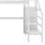 Lit mezzanine avec bureau en L et port USB, tablette de garde-robe et DEL-2119322376