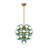 19 - Light Modern Gradient Blue Tiered Bubble Chandelier