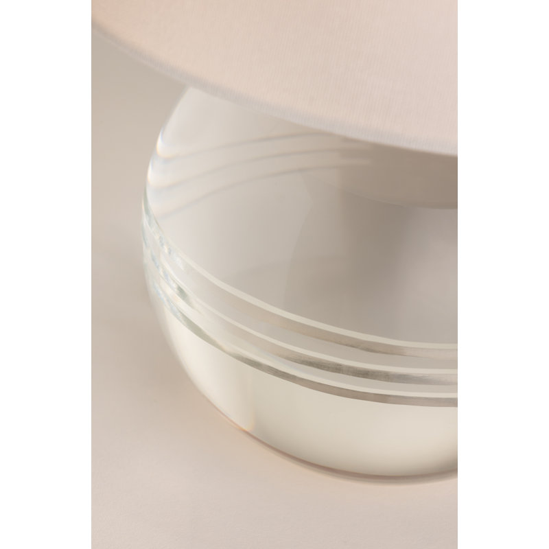 Nicole 12.75" 1-Light Crystal Rechargeable Table Lamp