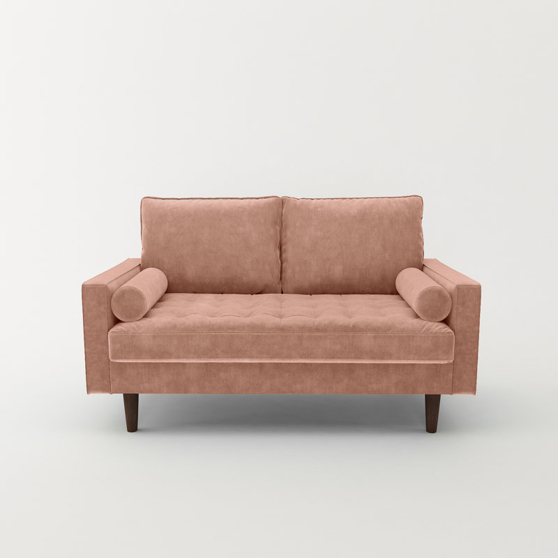 Christner 58'' Velvet Loveseat, Rose