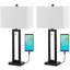 Arthuree Table Lamp Set 28.5" Brass Gold Table Lamp Set with USB-1429175581