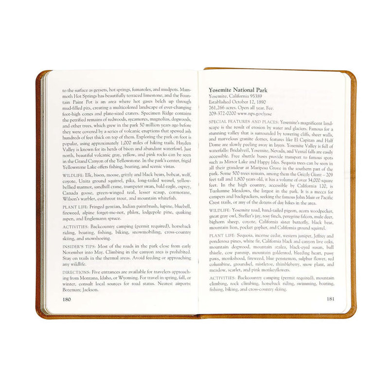 National Parks Leather Pocket Atlas, Green