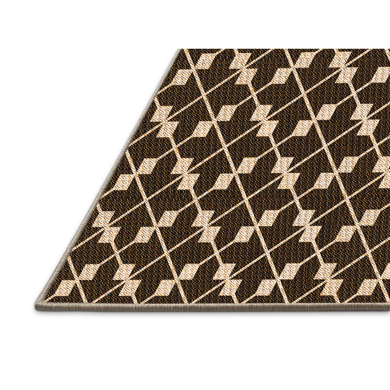 Performance Wool Geometric Indoor Rug, Rectangle 3' x 5'