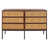 Black/Walnut With Natural Rattan