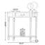 Console demi-cercle en bois massif brun-273227938