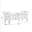 Rangement - Banc rembourré à motif floral traditionnel avec rangement, motif traditionnel, capacité de 300 lb