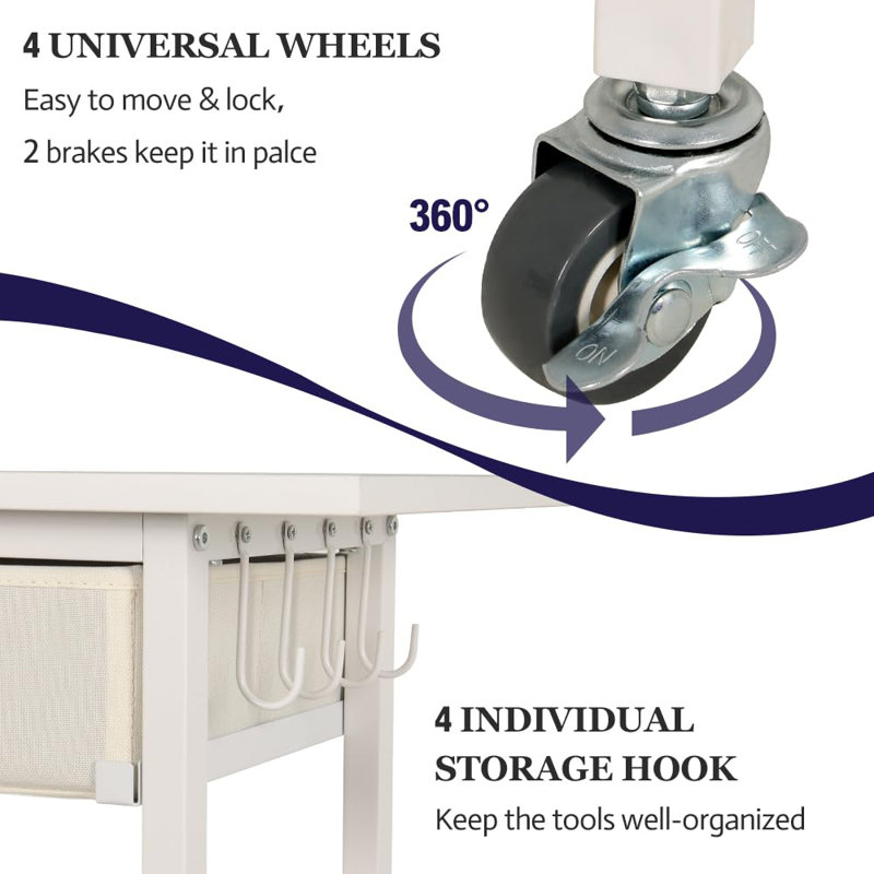77cm H x 60cm W Utility Cart with Wheels